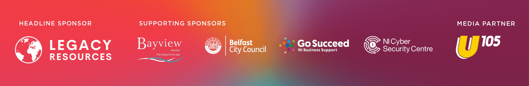 Headline and supporting sponsors for the NI Chamber Festival of Business event